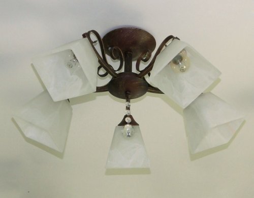 Люстра потолочная пятирожковая Мелодия Света E27 Античная бронза картинка 